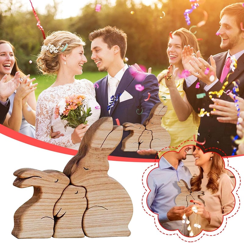 klarako Hand Carved Wooden Love Heart, Carved Figurine Decoration Craft, for Bookshelf, Table, Filing Cabinet, Gift for Home, Personalized Art Text Carved Craft - Image 2