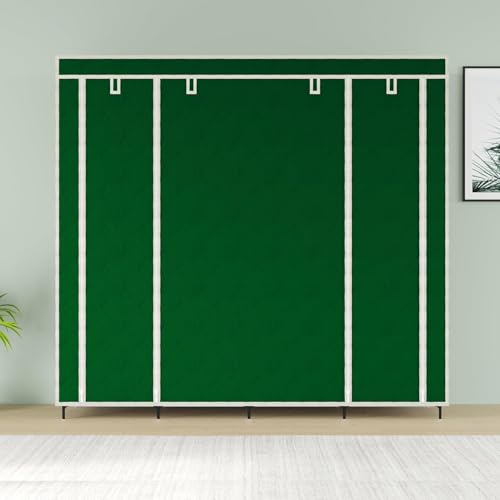 GTC Collapsible Wardrobe Clothes Almira, 2 Hanging Space, 12 Shelves, 1 Side Pocket Non-Woven Fabric (W 88270) - Image 3