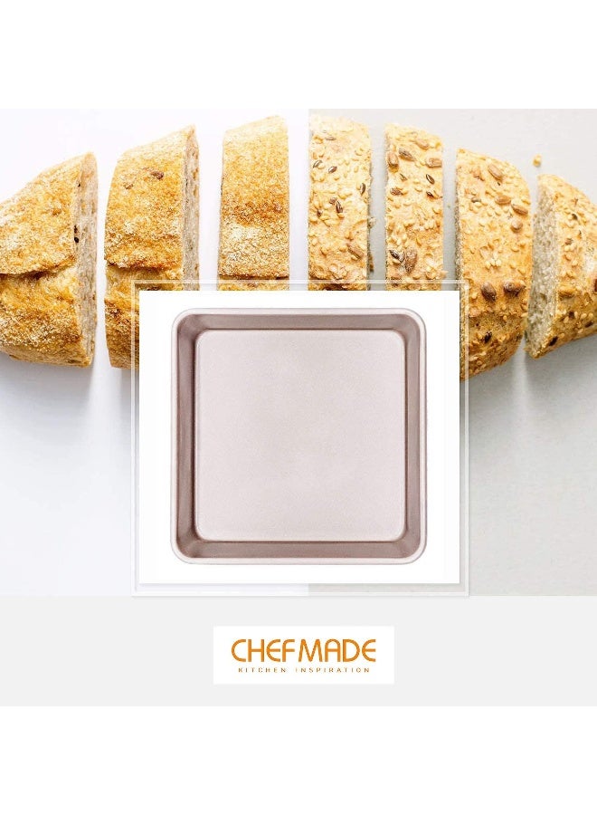 CHEFMADE Cake Tin 8 Inch Carbon Steel Square Cake Pan Deep Dish Bakeware, Baking Tin Non Stick Oven Baking Mould 22 x 22cm - Image 5