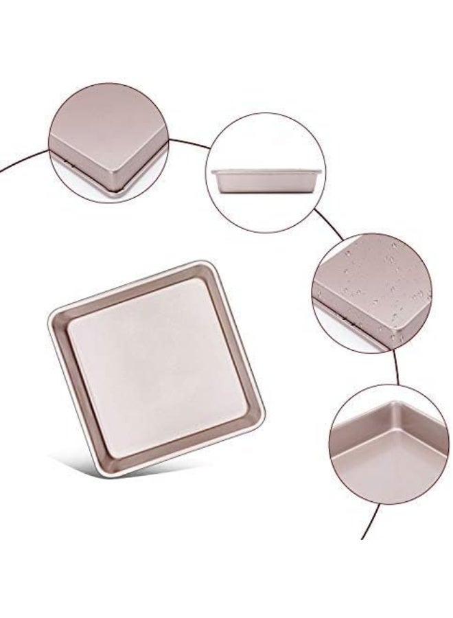CHEFMADE Cake Tin 8 Inch Carbon Steel Square Cake Pan Deep Dish Bakeware, Baking Tin Non Stick Oven Baking Mould 22 x 22cm - Image 4