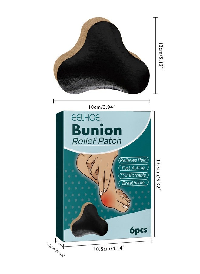 EELHOE 6Pcs - Bunion Relief Fit Patch, Bunion Relief Patch, Strongjoints Anti Bunion Patch, Bunion Pads, Bunion Corrector, Bunion Relief, Elastic Pain Relieving Patch For Bunion - Image 2
