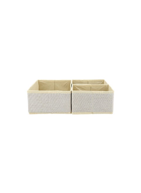 HOMEZ FABRIC SET OF 3 DRAWERS ORGANIZERS BEIGE