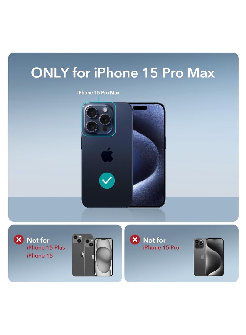 Raxoom for iPhone 15 Pro Max Case, Compatible with MagSafe, Set with 2 Screen Protectors and Single Camera Lens Protectors, Air Guard Corners, Yellowing-Resistant Acrylic Back, Air Armor Series, Clear - Image 2