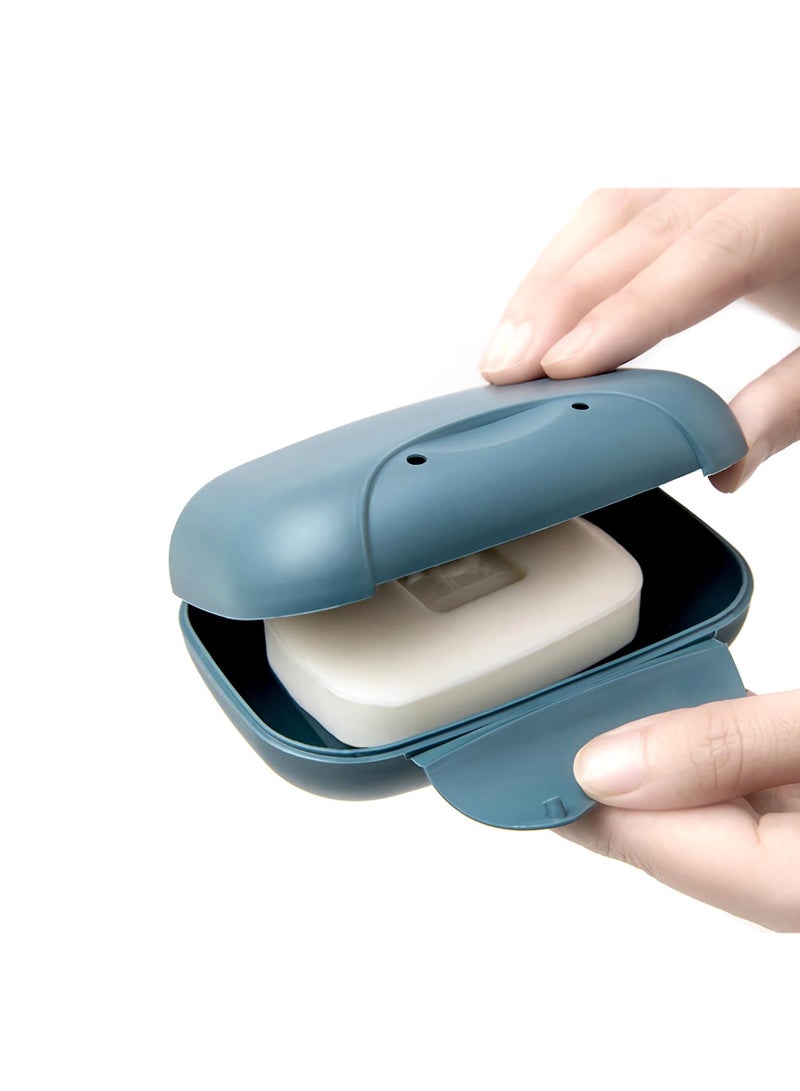 KASTWAVE Travel Soap Container, 4 Pack Bar Soap Holder Soap Travel Case, Soap Saver Container with Lid, Portable Bar Soap Box with Cover, for Traveling, Camping, Gym, Hiking (4 Colors) - Image 1