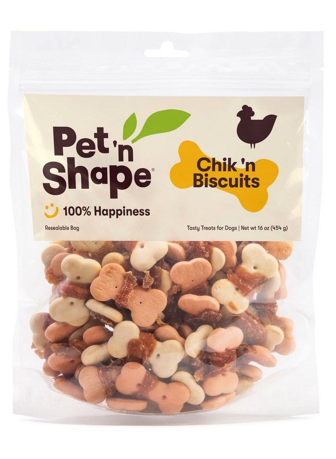 Pet 'n Shape Chik 'n Wrapped Biscuits - Jerky Dog Treats - 1 Pound - Image 1