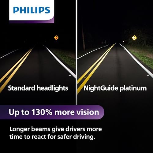 Philips مصباح أمامي من فيليبس للسيارات 9003 نايت غايد بلاتينيوم ترقية، عبوة من 1 - Image 2