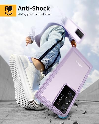 Lanhiem for Samsung Galaxy S23 Ultra Case, IP68 Waterproof Dustproof Case with Built-in Screen Protector, Full Body Protective Phone Cover for Galaxy S23 Ultra 5G 6.8 Inch, Purple - Image 4