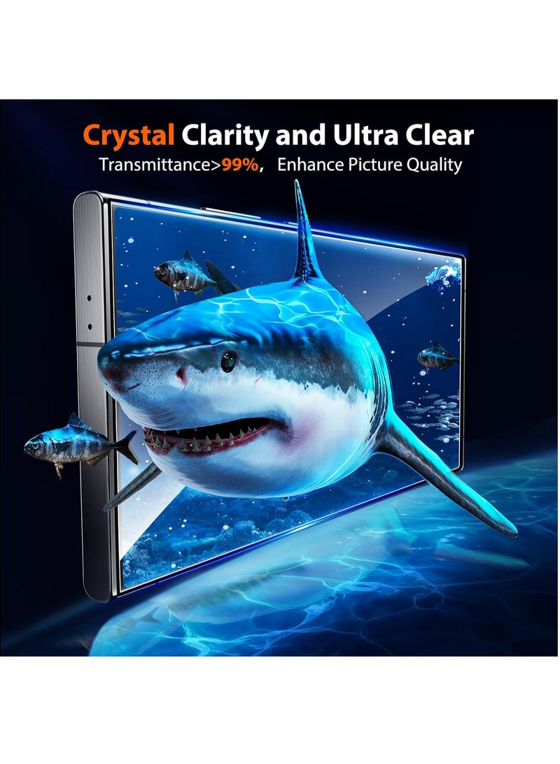 For Samsung Galaxy S24 Ultra Screen Protector, Anti-fingerprint, Anti-oil Stain High-Definition Clear Tempered Glass Film (2 Pack)