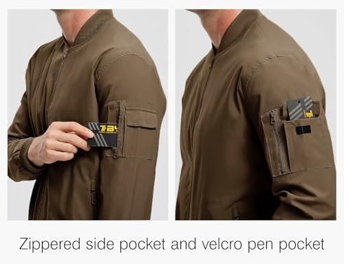 Rdruko Men's Lightweight Bomber Jacket Casual Stylish Fashion Coat Windbreaker(Brown, US S) - Image 5