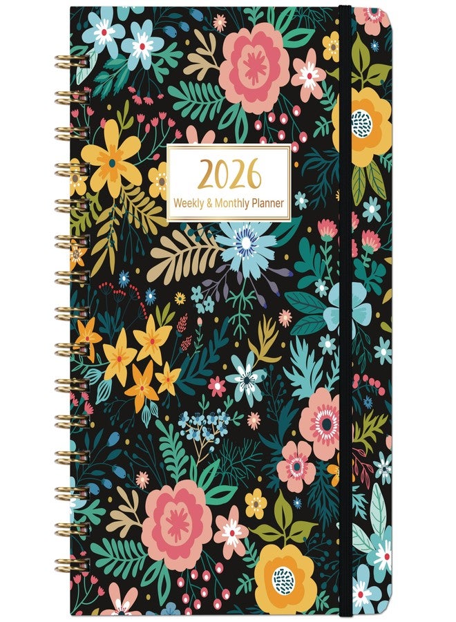 Journaltastic 2026 Planner - Calendar/Planner 2026, JAN 2026 - DEC 2026, 6.3" x 8.4", 2026 Planner Weekly and Monthly with Tabs, Hardcover + Back Pocket + Thick Paper + Twin-Wire Binding - Image 1