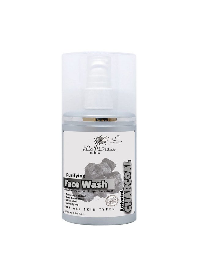 La' Decus INDIA - Activated Charcoal Face Wash For Remove Blackhead, Dirt, Impurities, Unclogs Pores, Makes Skin Glowing No Sulphates And Parabens, 120Ml - Image 1