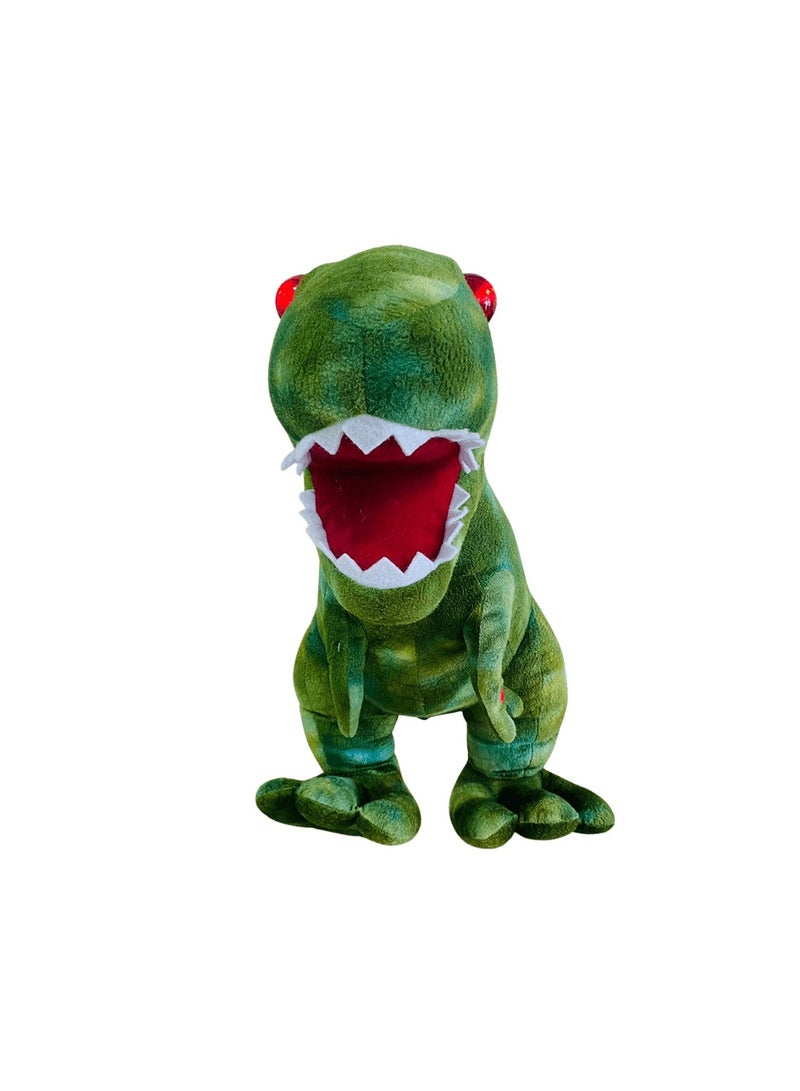 MIGHTY MEGASAUR Mighty Megasaur King Size T-Rex 18 Inches Roaring and Talk Back Light & Sound Stuffed Toy Giant Dinosaur Plush with Interactive Features  - Image 3