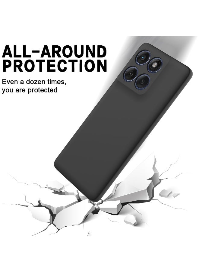 بارالونا جراب لهاتف Motorola G67/G77 - غطاء حماية نحيف وخفيف الوزن بلمسة نهائية غير لامعة، مضاد لبصمات الأصابع والخدوش، مع حماية دقيقة لفتحة الكاميرا، غطاء خلفي فائق النحافة ومقاوم للعرق - أسود - Image 4