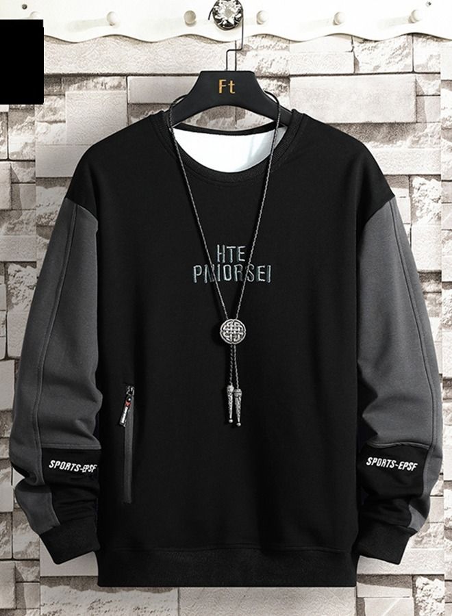 NIBEMINENT Men's Long Sleeved Sweater Trend Korean Youth Top T-Shirt Autumn 2021 New - Image 1