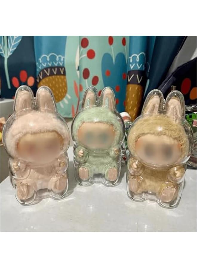 Protective Case for Plush17cm Dolls - 17cm Monster Keychain Plush Figures Storage Bag, Shockproof  Anti-Scratch Display Protector(Style B Sitting)  - Image 4
