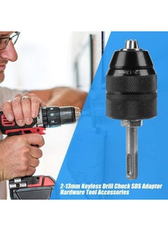 NJM NJM Precision, 2-13mm Drill Chuck, Metal Keyless Lathe Drill Chuck Converter with SDS Adapter Accessories for Electric Hammer Lathe Tool  - Image 3