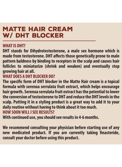 SUAVECITO Pomade Matte Hair Cream With Dht Blocker For Hair Regrowth Low Shine Light Hold For Styling Thinning Hair To Look Thick & Full With Volume  - Image 4