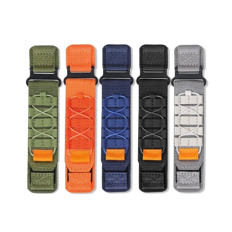 Bluejw Breathable Canvas Nylon Sports Watch Strap for Samsung Galaxy Watch Active 2/Gear S3 44 40mm Watch Band for Huawei GT 2/3 Pro - Image 2