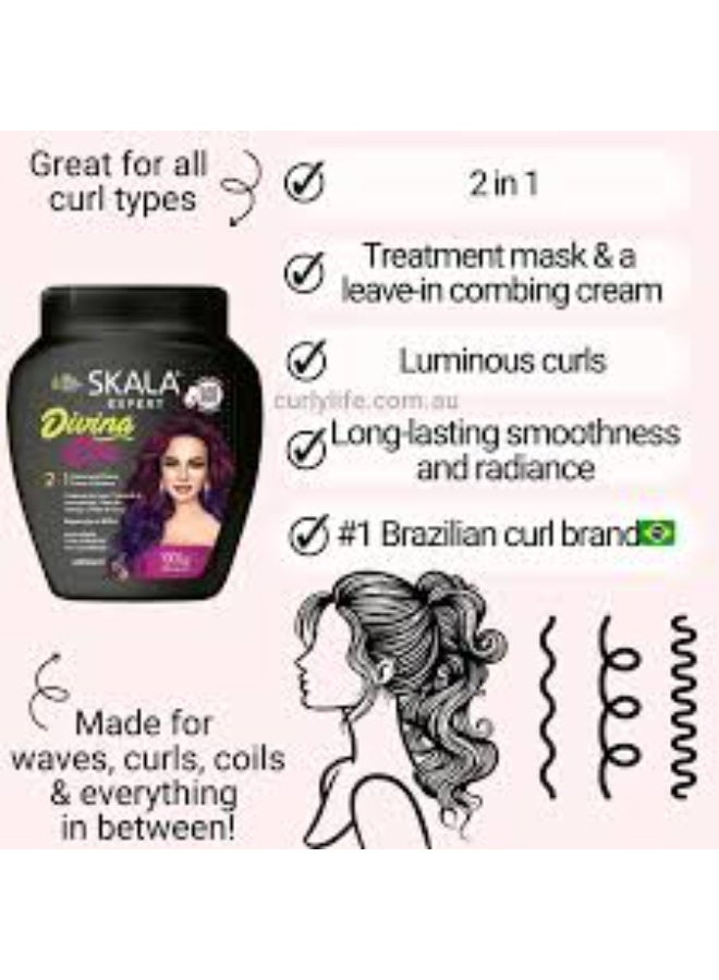 سكالا Expert Divina Cor Conditioning Cream | Ideal for Smooth, Frizzy, Dry, Curly, Oily, Weak & Damaged Hair - Image 2