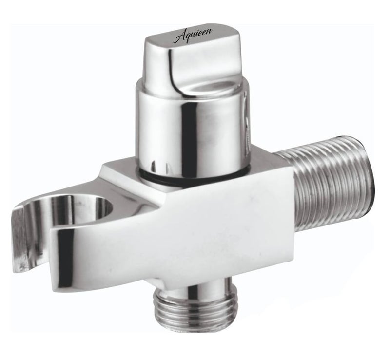 Aquieen Brass Holder for Hand Shower Health Faucet with Angle Valve for Bathroom Chrome