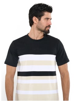 NAUTICA Contrast Striped Regular Fit Premium Cotton Crew Neck T-shirt  - Image 5