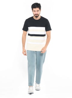 NAUTICA Contrast Striped Regular Fit Premium Cotton Crew Neck T-shirt  - Image 4