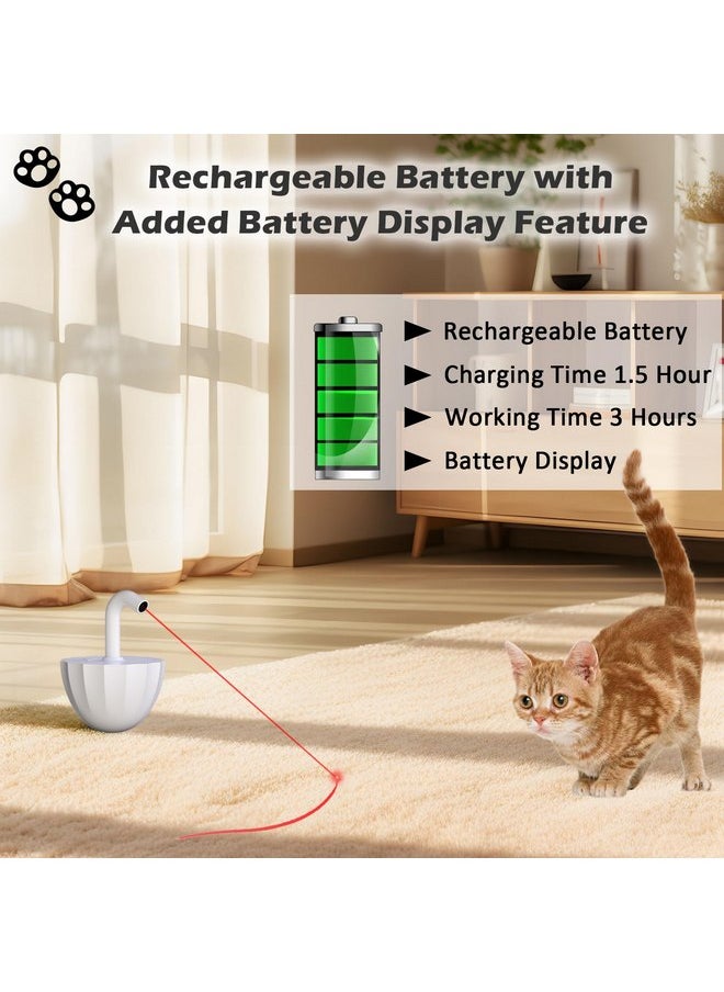 Generic - Tumbler Cat Laser Toy Automatic, 360° Rotation Rechargeable Laser Pointer, Self Play 3 Modes Motion Activated Cat Laser Toy, Interactive Cat Toys for Bored Indoor Adult Cats/Dogs (White) - Image 1