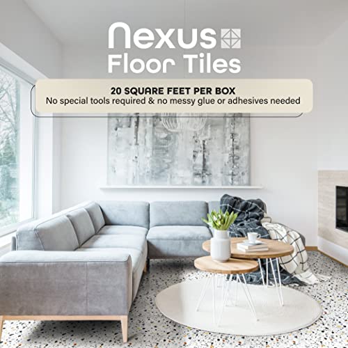 Achim Nexus Self Adhesive 12-Inch Vinyl Floor Tiles, 20 Tiles - 12" x 12", Mosaic Slate Pattern - Peel & Stick, DIY Flooring for Kitchen, Dining Room, Bedrooms & Bathrooms by Achim Home Decor - Image 2