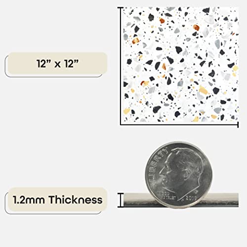 Achim Nexus Self Adhesive 12-Inch Vinyl Floor Tiles, 20 Tiles - 12" x 12", Mosaic Slate Pattern - Peel & Stick, DIY Flooring for Kitchen, Dining Room, Bedrooms & Bathrooms by Achim Home Decor - Image 3