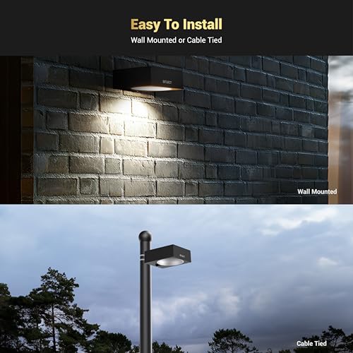 Dylect® Luxe Ultra Bright LED Solar Down Light Outdoor for Wall, Garden, Balcony/Solar Home Décor Light | Guaranteed 24Hr Runtime | Motion Sensor + Multiple Modes | IP65 Waterproof (Warm White) - Image 3