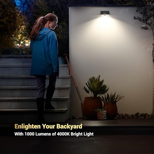 Dylect® Luxe Ultra Bright LED Solar Down Light Outdoor for Wall, Garden, Balcony/Solar Home Décor Light | Guaranteed 24Hr Runtime | Motion Sensor + Multiple Modes | IP65 Waterproof (Warm White) - Image 2