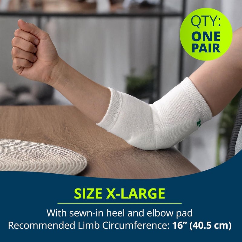 Posey TIDI 6224XL Heel and Elbow Protectors with Foam Pads ― Extra Large ― White ― One Pair of Heel and Elbow Protectors for Protection Against Abrasions ― Home Healthcare ― Medical Supplies - Image 5