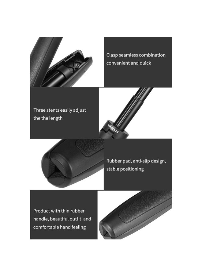 NIBEMINENT MT-09 Mini Extendable Desktop Tripod Handheld Photography Bracket Stand Vlog Selfie Stick Black - Image 4