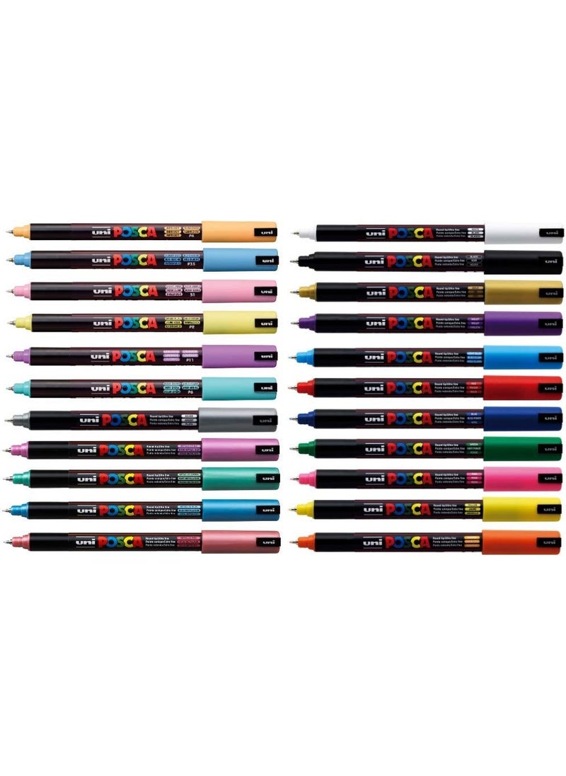 Uni Posca Marker PC1MR 0.7mm Set of 16 