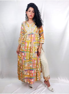 PRIYA’S PANACHE PRIYA'S PANACHE Multicolor Alia Cut Heavy Rayon Kurta Pant Dupatta Set - Designer Festival Traditional Ethnic Indian Partywear for Women  - Image 3