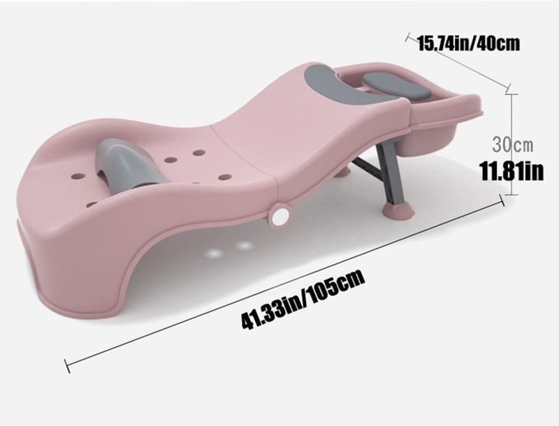 Lizipai Adjustable Children Shampoo Chair for 3-10 Year Old Bathing Seat Tub Collapsible with Prevent Wet Clothes Design - Image 3