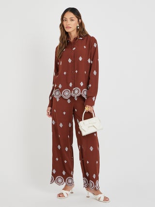 Styli Schiffli Long Sleeve Shirt and Wide Leg Pants Co-Ords - pzsku/Z600D91817EF5AF3536D5Z/45/1748174464/8d882669-a665-4828-8885-386aaa41a0bd