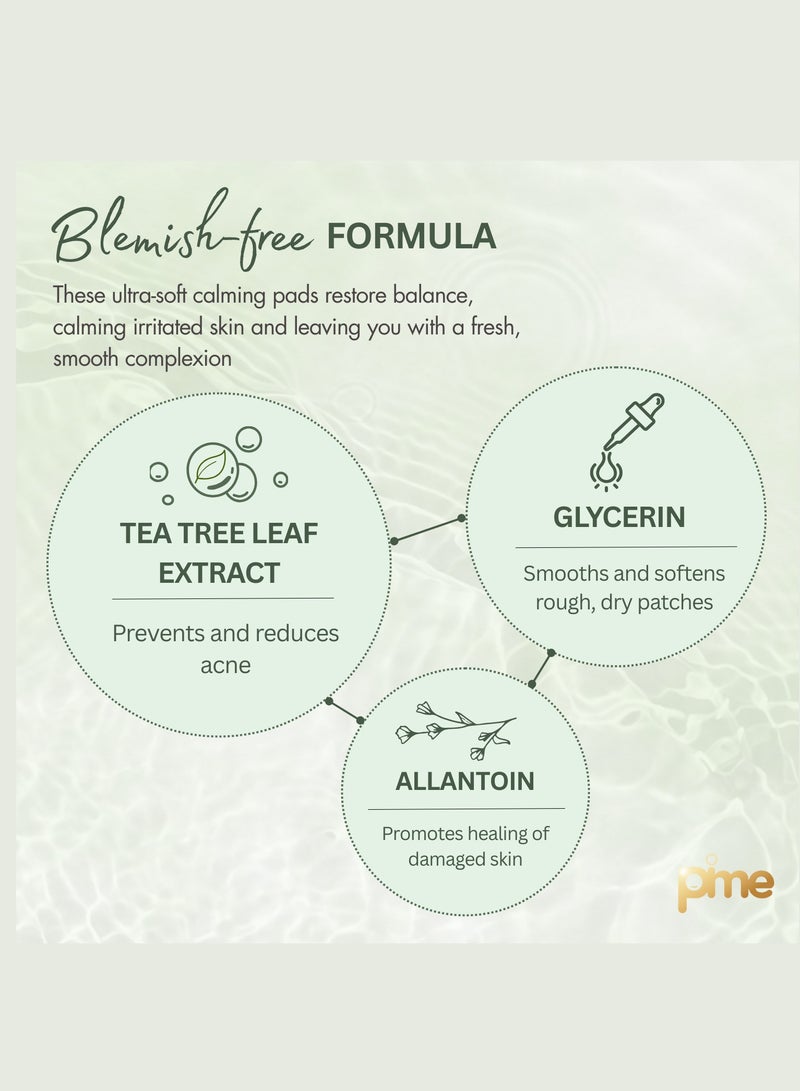 pime Korean Tea Tree Toner Pads 180g x2 – For Acne-Prone, Sensitive, Red & Irritated Skin, Soothing, Hydrating, Pore-Cleansing & Redness Relief - Image 5