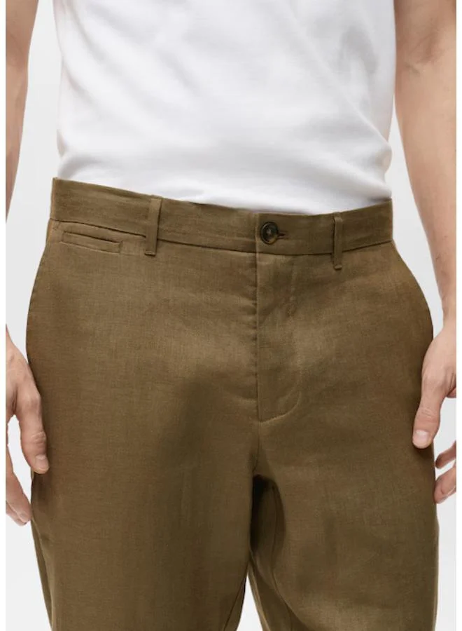 Mango Man Casual Slim-Fit Pants