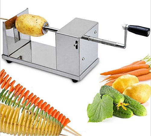 TechTongda Tornado Potato Spiral Cutter Manual Stainless Steel Twisted Potato Slicer Cutter French Fry for Potatoes Carrots Vegetables - Image 4