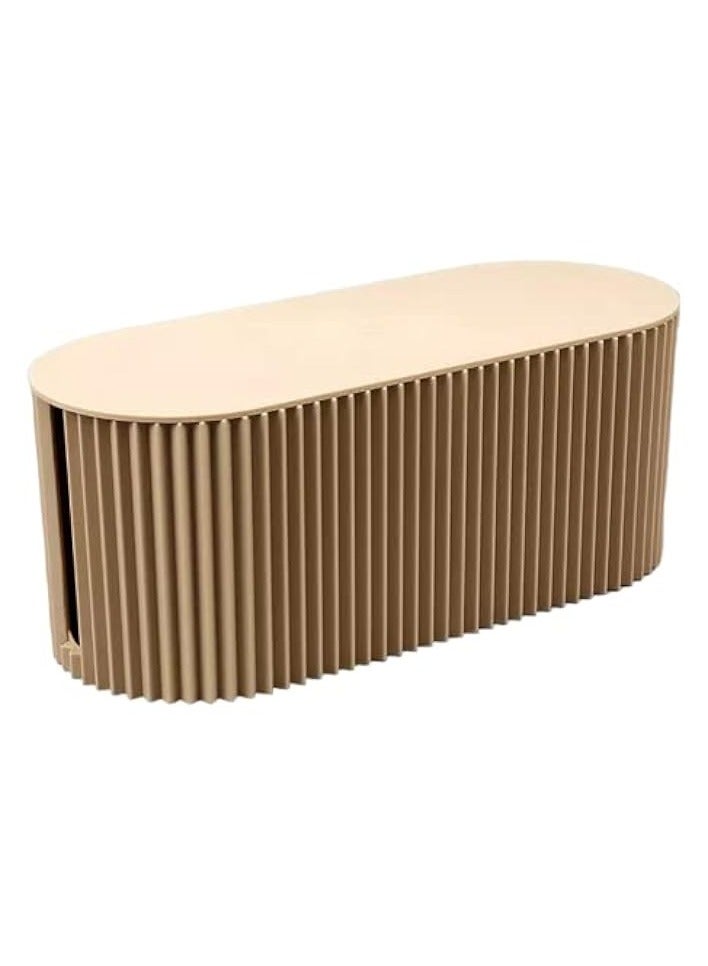 erorex Cable Management Box, Dustproof Large Cord Organizer Box with lid,under desk cable hider(camel) - Image 1