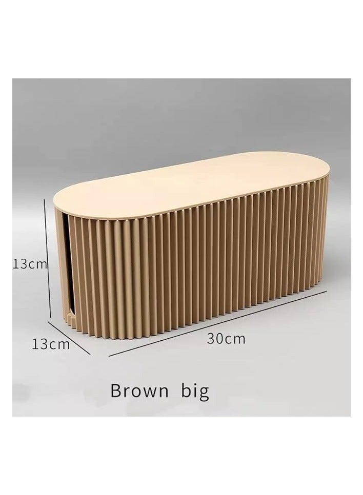 erorex Cable Management Box, Dustproof Large Cord Organizer Box with lid,under desk cable hider(camel) - Image 2