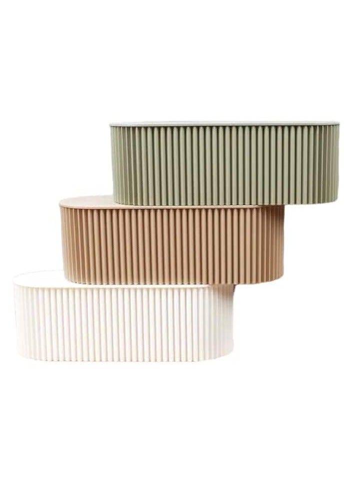 erorex Cable Management Box, Dustproof Large Cord Organizer Box with lid,under desk cable hider(camel) - Image 4