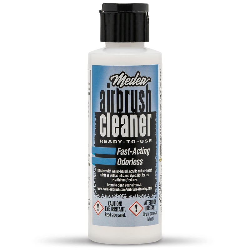 Iwata Medea Airbrush Cleaner 4 oz â€“ Ready-to-Use Solution for Airbrushes, Paint Brushes & Artist Tools â€“ For Acrylic, Oil & Water-Based Paints, Inks, Dyes, Watercolors and Gouache. Deep Cleans & Flushes - Image 1