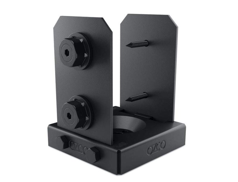 Ozco Building Products 52107 Ironwood Lite 4x4 Post Base, (1 per Pack),Black
