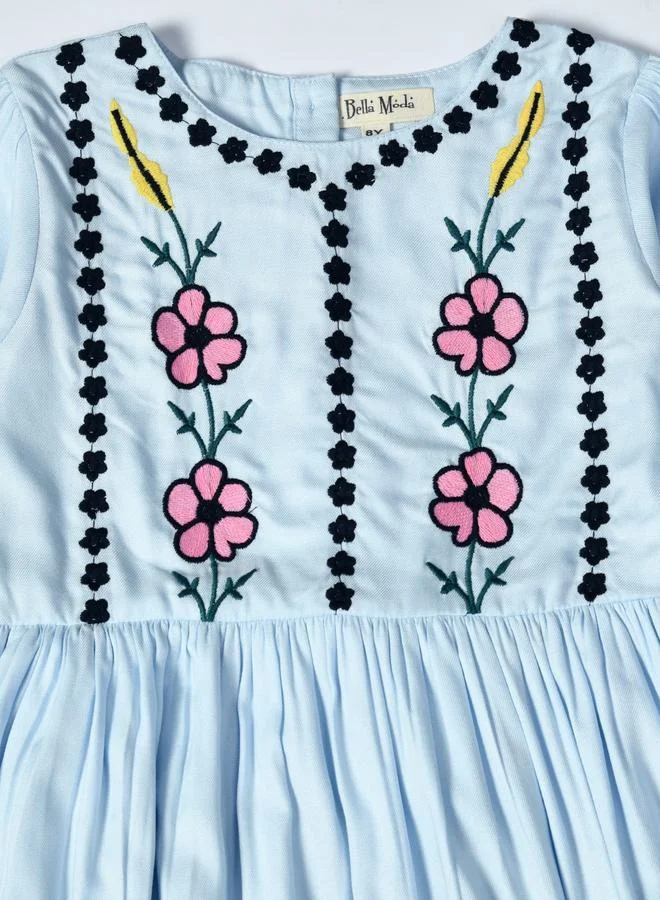 BELLA MODA Floral Embroidered Dress