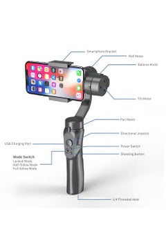 Handheld Gimbal Stabilizer 3-Axis Smart Anti-shake Handheld Gimbal Mobile Phone Video Vlog Stabilizer Black - pzsku/Z600E02FDD3E14FEADC8AZ/45/_/1732954058/6414d32b-4c2f-48cb-93ce-118af0122f39