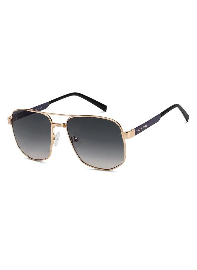 VINCENT CHASE Full Rim Hexagonal Petite Branded Latest And Stylish Sunglasses 100% UV Protected Unisex Medium VC S16529