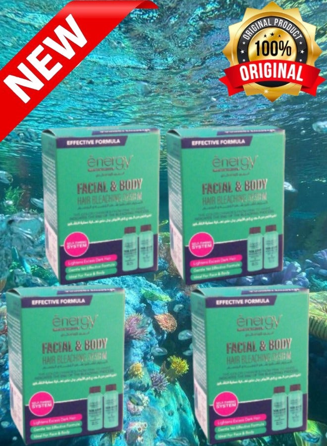 ENERGY COSMETICS 4 Pieces Facial And Body Hair Bleaching System 40 Grams And 60ML - Image 1