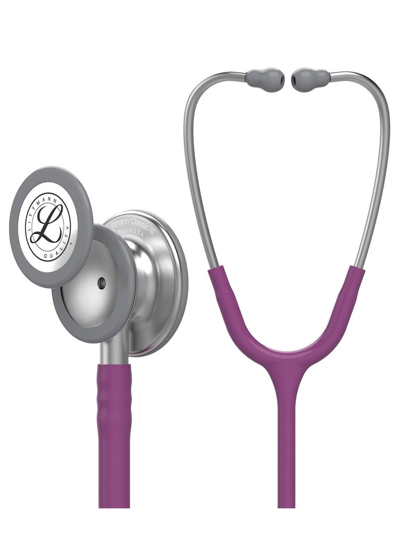 3M Littmann Littman Classic III Monitoring Stethoscope 27 inch Plum Tube 5831 - Image 2